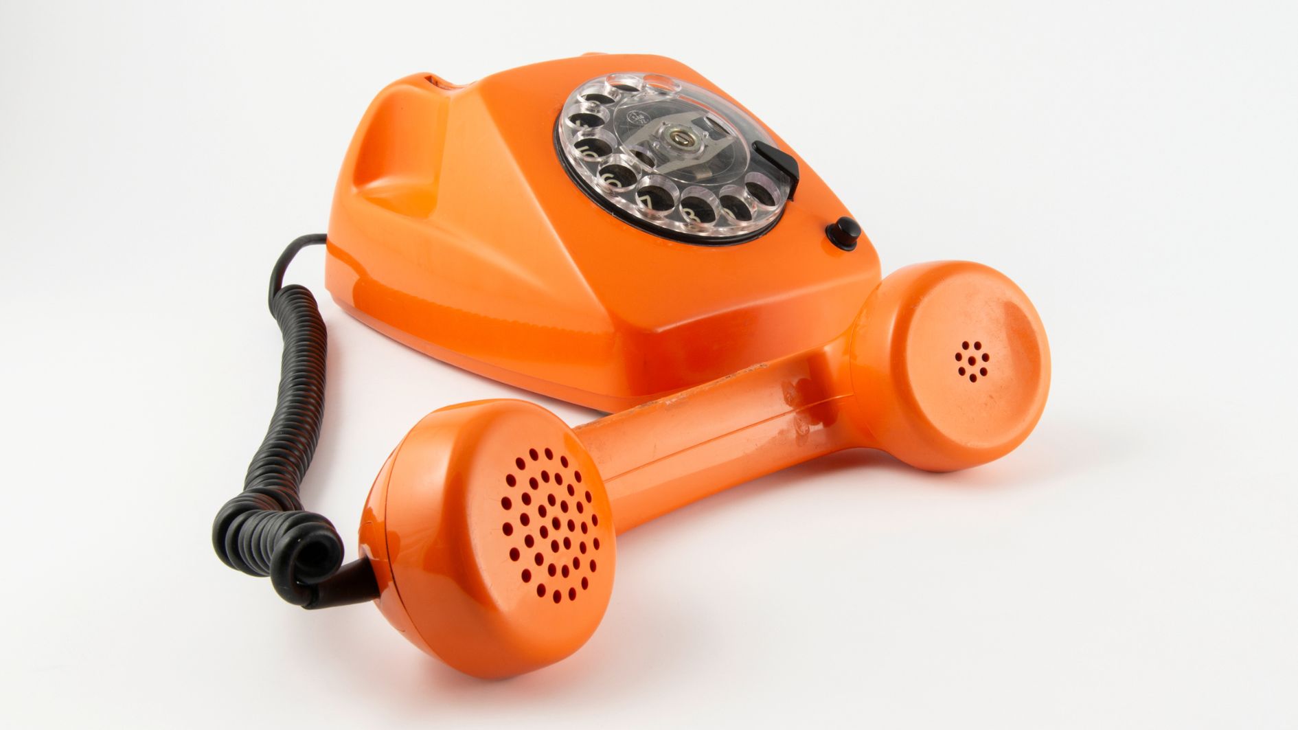 Orangenes Retro-Telefon