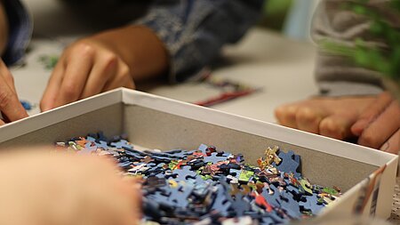Offene Puzzleschachtel