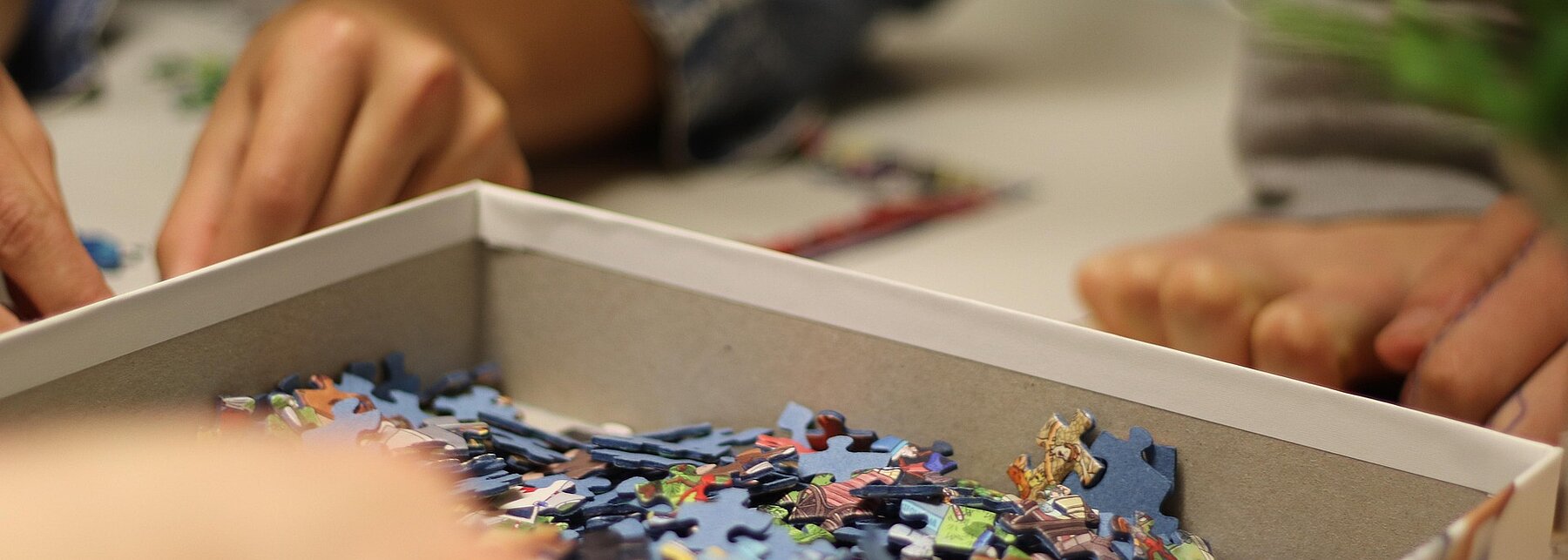 Offene Puzzleschachtel