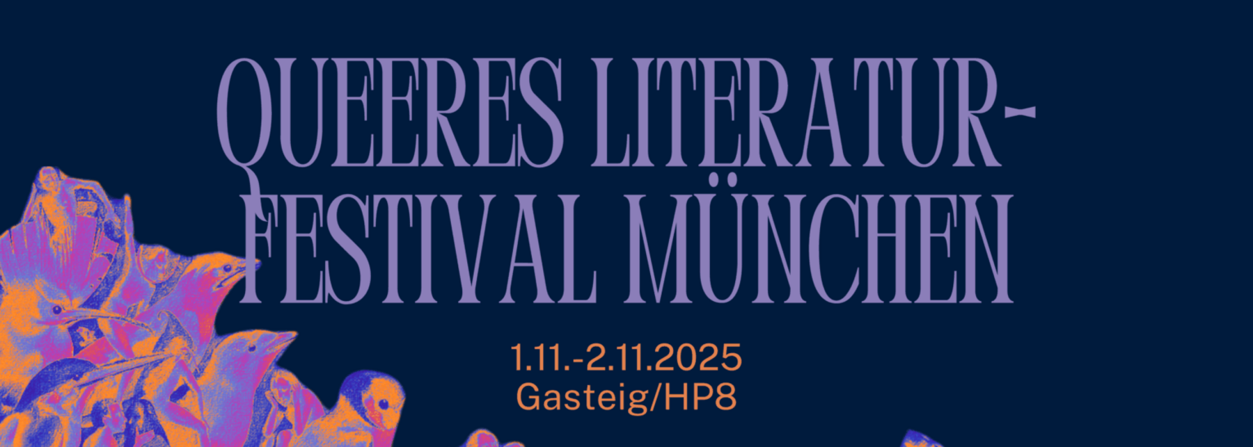 Ankündigungsplakat Queeres Literaturfestival München