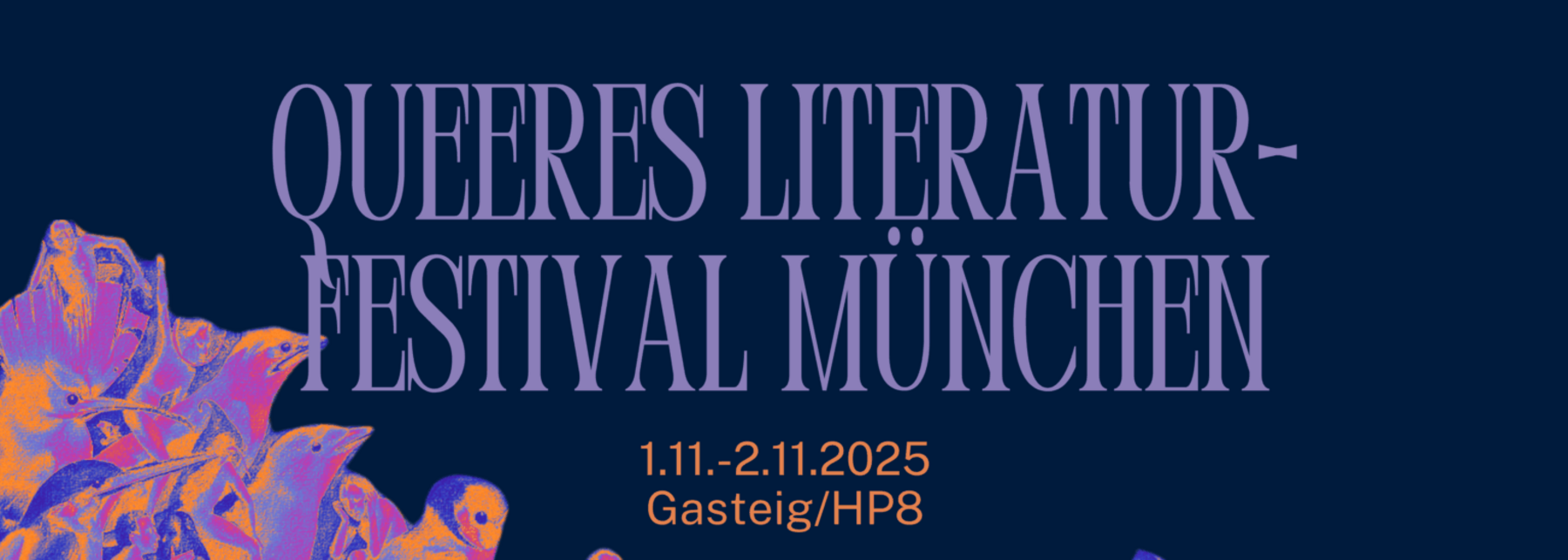 Ankündigungsplakat Queeres Literaturfestival München
