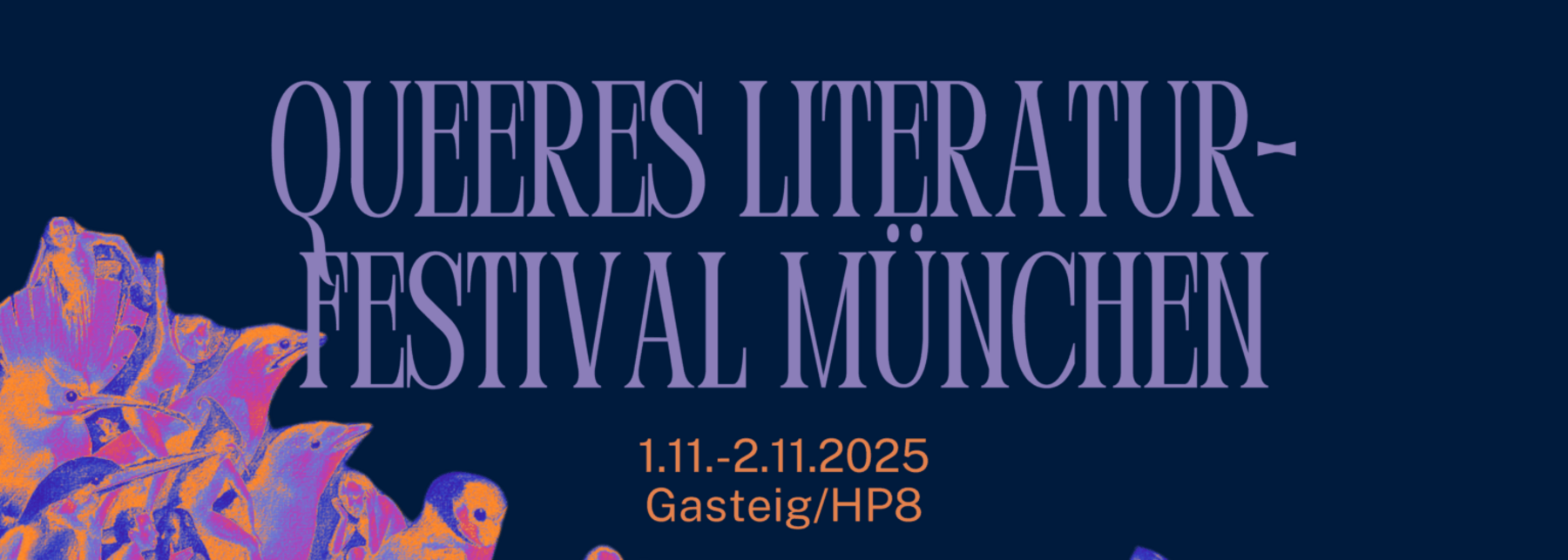 Ankündigungsplakat Queeres Literaturfestival München