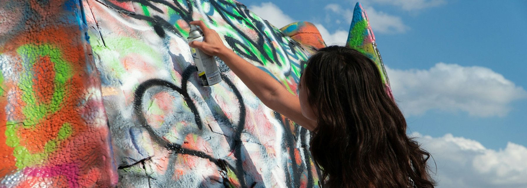 Graffiti-Sprayerin