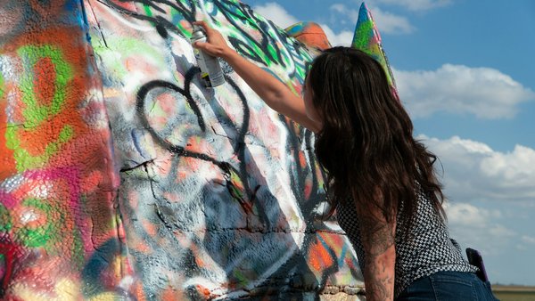 Graffiti-Sprayerin