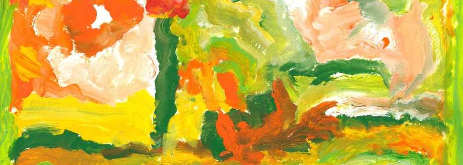 Expressionistische Malerei in bunten Farben