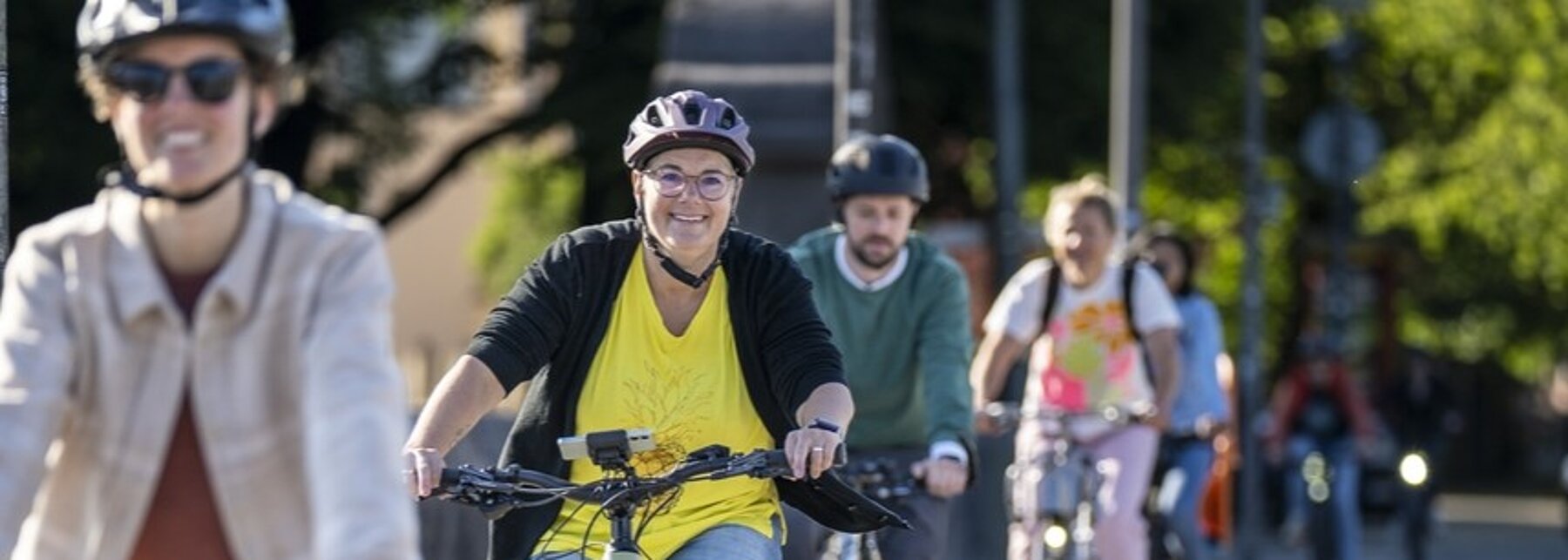 Gruppe von Radfahrern