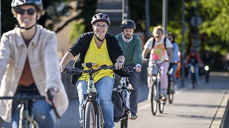 Gruppe von Radfahrern