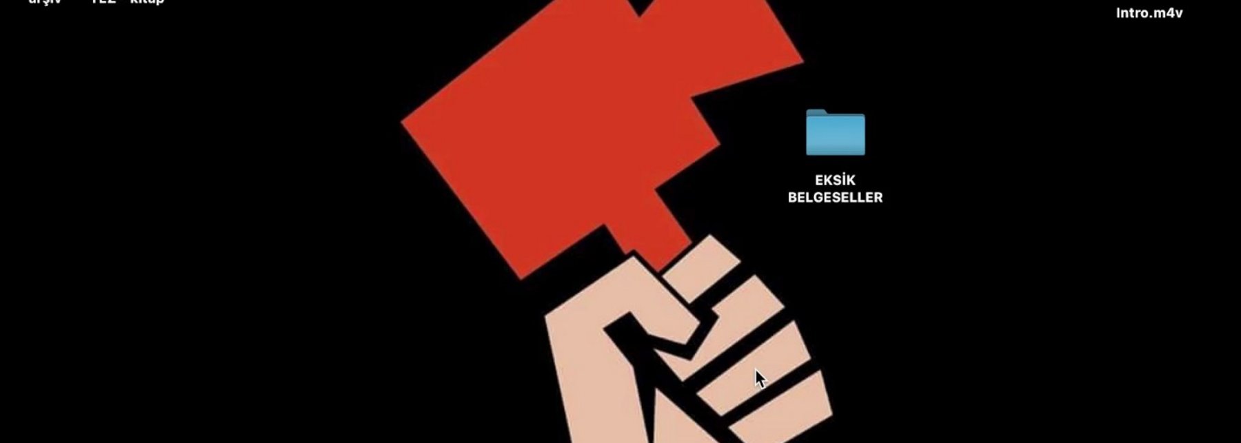 Screenshot vom Bildschirm experimenteller Filmproduktion