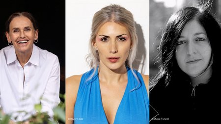 Die Teilnehmerinnen auf dem Podium v.l. 1 Nur Sürer / 2 Hayal Kaya / 3 Emine Emel Balci