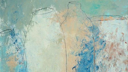 Malerei: antike Vasen in Acryl und Kreide