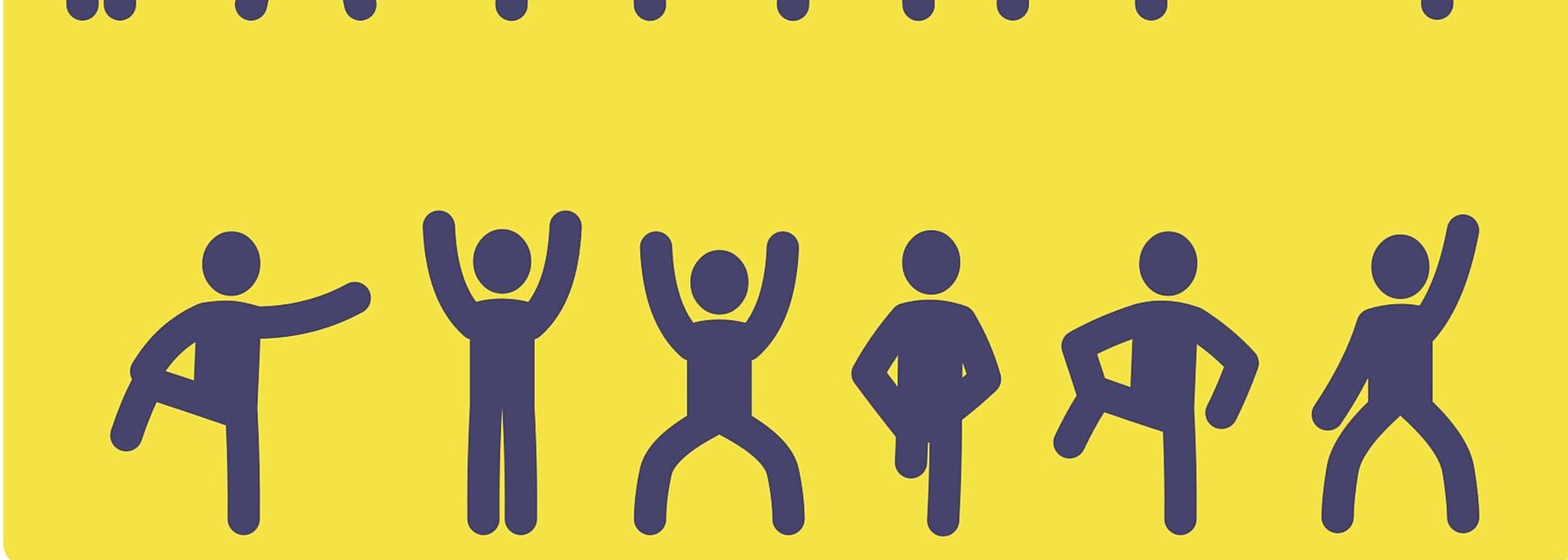 Strichfiguren in unterschiedlichen Posen