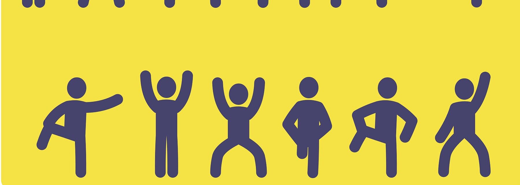 Strichfiguren in unterschiedlichen Posen