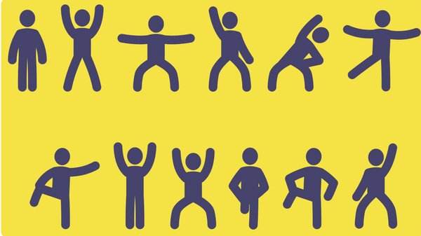 Strichmensch Dehnübungen