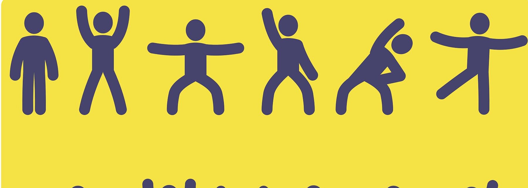 Strichfiguren in unterschiedlichen Posen