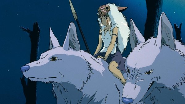 Mononoke mit zwei Wölfen