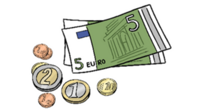 Münzen und Geldscheine