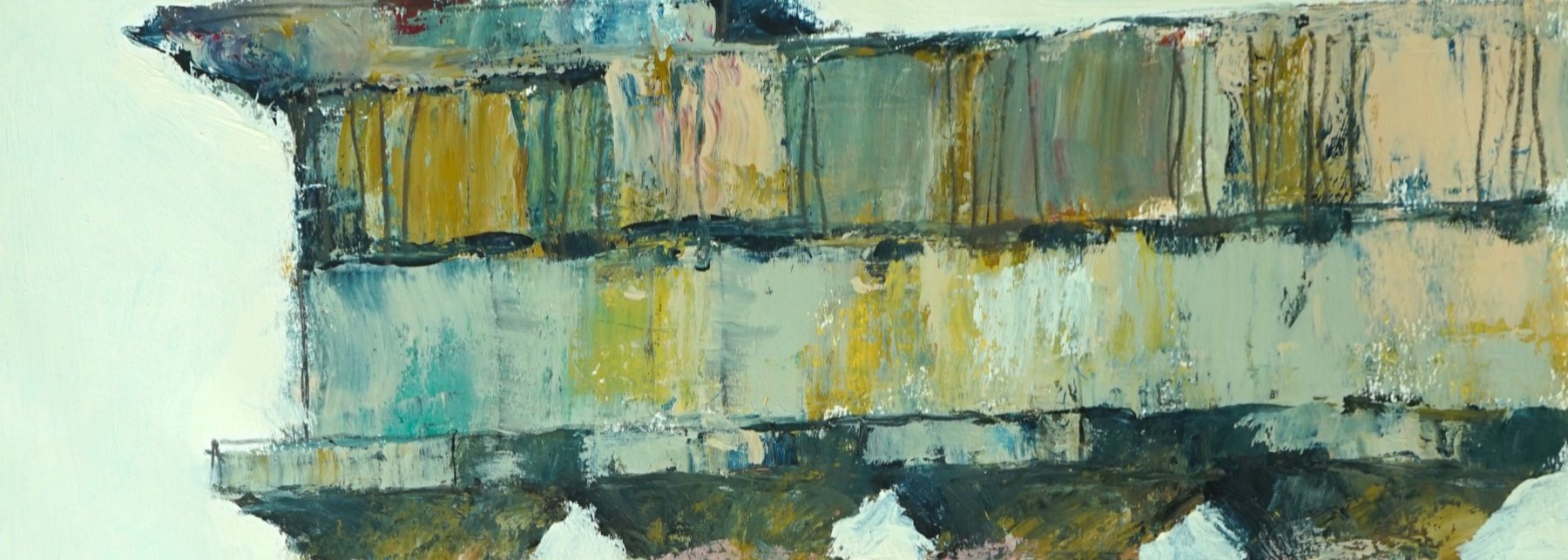 Ansicht eines griechischen Tempels:Acryl auf Papier